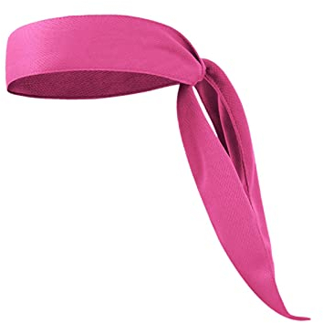 Dickly Outdoor-Sport-Stirnband, rutschfestes Stirnband zum Binden, feuchtigkeitsableitendes Schweißband, Haarband zum Laufen, Training, Baseball, rosarot