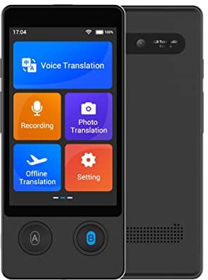 ANFIER Offline Sprachübersetzer [Neuester AI-Sprachübersetzer - W12] 144 Sprachen und Akzente mit 3,7-Zoll-Touchscreen Sofortige Zwei-Wege-Übersetzung