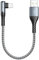 BLACKSYNCZE Short iPhone Charger Cable 0.3M [MFi Certified] Lightning Cable Right Angle iPhone Charging Cable Nylon IPhone Lead Fast Charging Cable for IPhone 14 13 12 11 Pro Max XR XS X 8 7 - Grey