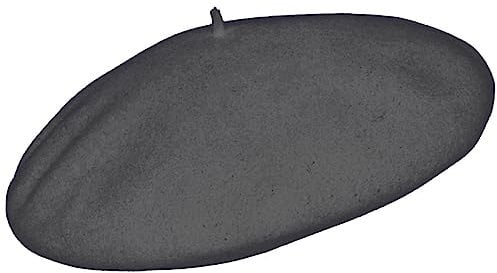 Laulhère Original Französische Baskenmütze | Barett | Made IN France - aus 100% Merino-Wolle – Anthrazit, 60