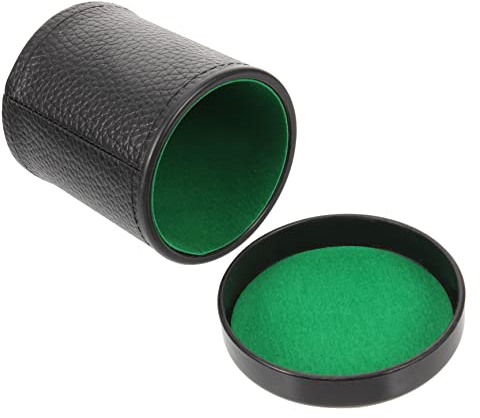 Toyvian Dice Game Cup 1 Set Silent Leather Sieve Cup plastic bar dice game vintage Bar