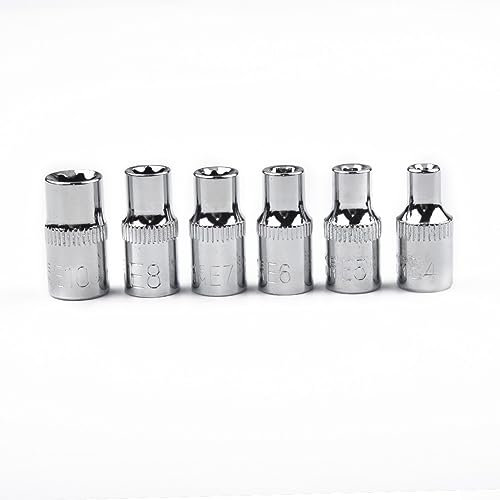 Lot de 6 douilles Torx 1/4 - Embouts femelles - Outils à main