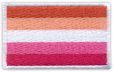 Patchion Aufnäher / Abzeichen / Emblem, Motiv: Lesbian Pride, 1 Stück, Rechteckig, Emblem, Patch, Aufnäher
