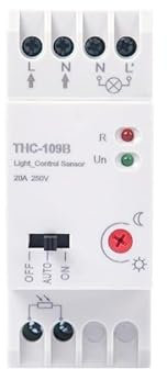 Interruttore crepuscolare modulare THC109B Interruttore crepuscolare modulare ST308B con sensore di corridoio a sonda (Size : THC109B 25A)