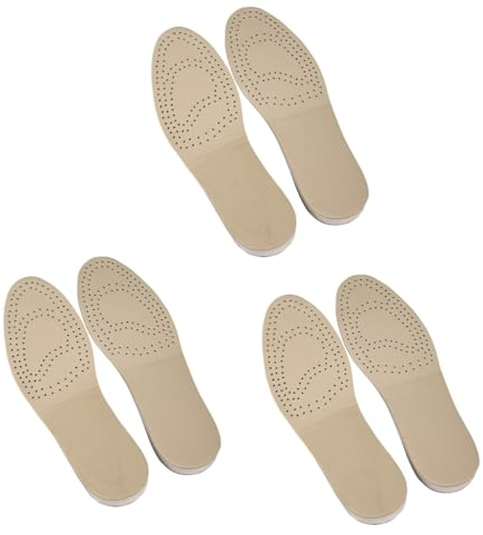 SOLUSTRE 3paare Atmungsaktive Cowhide Innensohle Für Schuhhöhe Unsichtbare Fersenlift-einlage Mit Erhöhung Bequemes Design Für Alltag Und Sport