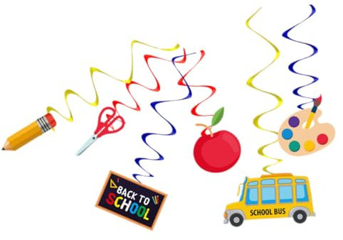 Alipis 6 Pezzi Bentornati Ai Turbinii Torna Alle Forniture Per Feste Turbinii Appesi Al Soffitto Dellaula Ornamento Di Ritorno a Scuola Decorazioni Di Bentornato Carta Regalo Spirale
