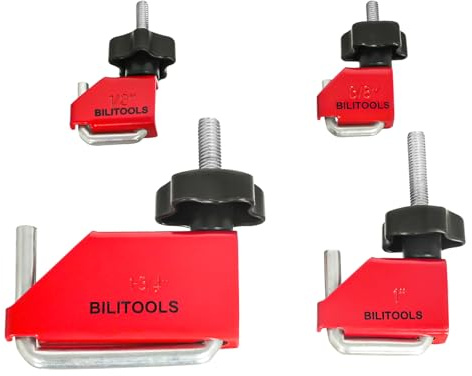 BILITOOLS 4-tlg Schlauchklemmenzangen Set, Benzinschläuche Bremsleitungen | Zum Abklemmen von Schläuchen ohne Beschädigung, Abklemmzange für Kühlwasserschlauch Kunststoffleitung, KFZ Werkzeug