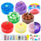 8 x 100 ml Schleim Set, Slime Variety Pack Different Textures, mit Rainbow Cloud, Butter, Clear, Glow in The Dark Slime, Schleim-Partygeschenke für Mädchen und Jungen, Oster- und Halloweengeschenk
