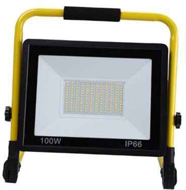 F Fityle LED-Flutlicht, Wandleuchte, Arbeitsbeleuchtung, IP65 wasserdichte Außenarbeitsleuchte mit Stecker für Stadion, Garten, Garage, Spielplatz, Gelb 100W