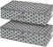 Under Bed Storage Box with Lid, 2 Pack Underbed Storage with Side & Bottom Support & 3 Handles, Large Foldable Fabric Under Bed Storage Bag with Zip for Duvets Comforters, 76x38x17cm