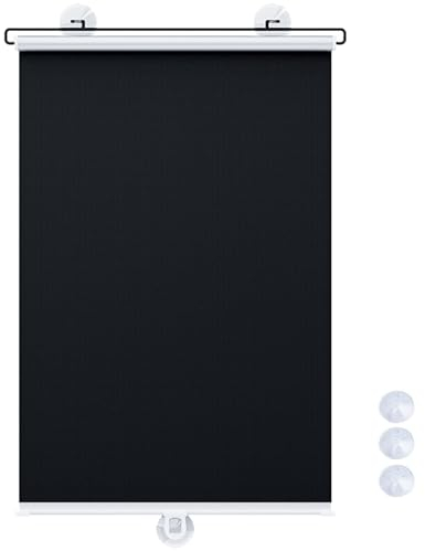Plissee Mit Saugnäpfen, Verdunkelungsrollo Mit Saugnapf, 99% Einziehbare Temporäre Jalousien, Sichtschutz Auto Für Balkon,Büro, Ohne Bohren, Sonnenschutz, Hitzeschutz(Größe:40x60cm)