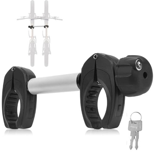 Sorlpv Rahmenhalter für Fahrradträger 32CM Länge, Universal Kurze Fahrradrahmenhalter Abschließbare, Alu Rahmenhalter für Rahmendurchmesser des Fahrrads: Ø 3-6cm