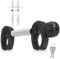 Sorlpv Rahmenhalter für Fahrradträger 32CM Länge, Universal Kurze Fahrradrahmenhalter Abschließbare, Alu Rahmenhalter für Rahmendurchmesser des Fahrrads: Ø 3-6cm