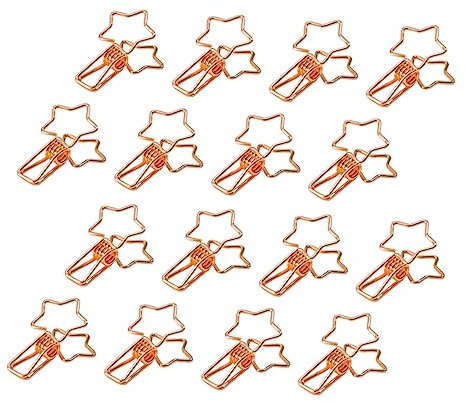 Parliky 16stücke Teiliges Metall-fotoklammern Roségold Hohlsternförmige Organizer-clips Mit Starker Klemmkraft Wiederverwendbare Organizer-klammern Für Büro Fotos Und Belegaufbewahrung