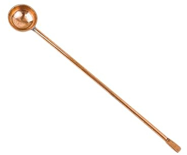 NKlaus Weihrauch löffel für weihrauch, zum Räuchern, Kupfer, 12 cm, 1 Stück | Länge: 12cm; Durchmesser: 1,5cm; Gewicht: 8g; copper spoon