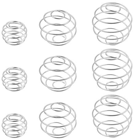 9 Pcs Protein Shaker Ball Silvery Shaker Ball with 3 Size Wire Whisk Ball Stainless Steel Bottle Mixer Ball Supplements Shaker Ball Suitable for Protein Mixed Drinks Milkshakes Supplements ect