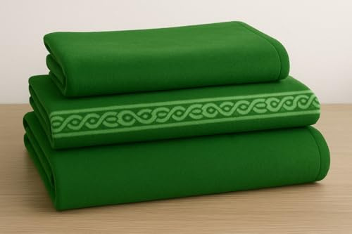 Corredocasa - Completo Lenzuola Letto in Morbido e Caldo Pile Made in Italy, Set di Lenzuola Matrimoniale, Singolo e Una Piazza e Mezza con Federe, (Singolo, Verde)