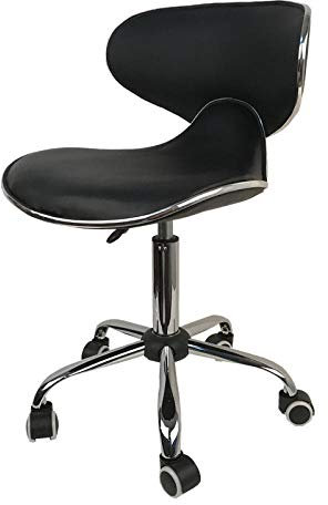 LULUMAIC Hocker mit Rollen, Schminkstuhl, runder Hocker, rollender Salonhocker