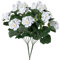 MUMQAQ 2 flores artificiales de geranio para exteriores, geranios de seda, flores de geranio rojo para exteriores, flores de imitación de geranios para decoración del hogar, cocina, centros de mesa