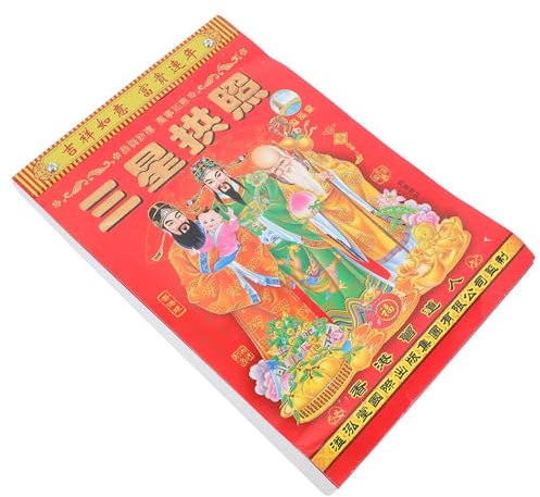 Housoutil 2024 Kalenderplaner Frühlingsfest Kalender zerreißbarer Mond- Jahresplaner für den einzug bauern deko Wand im chinesischen Stil Papier