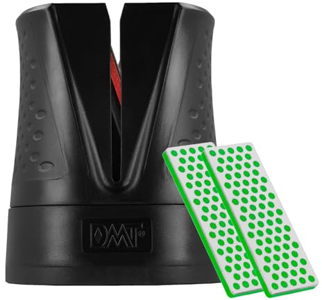 DMT SimpleSharp Schwarz Bundle Fein & Extrafein | Diamant Messerschärfer für rasiermesserscharfe Klingen mit perfektem Schleifwinkel | Schärft Messer beidseitig mit extraharten Diamant-Steinen