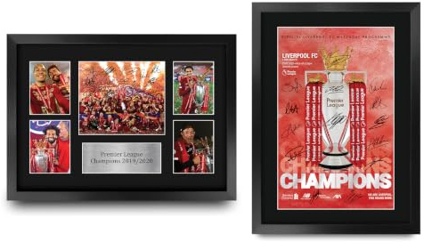 HWC Trading 2019/2020 Champs Collection Printed Memorabilia Signed Autograph Photograph Display for Football Fans and Supporters - A3 Framed