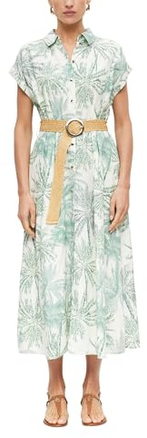 s.Oliver Midikleid aus Leinennix mit Gürtel