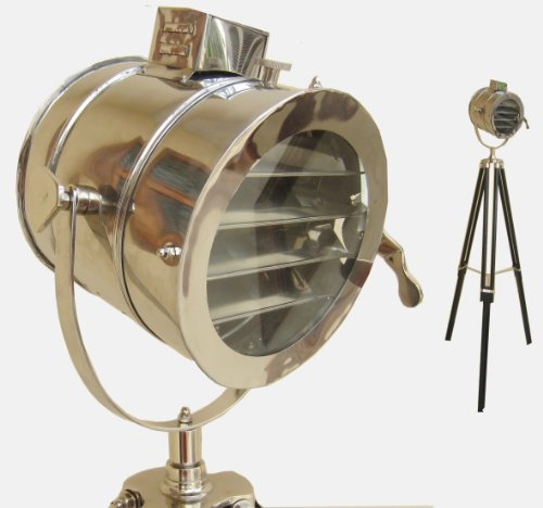 Lampada da terra per la casa, design vintage, con treppiede, illuminazione