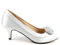 Lunar Womens Ripley Satin Court Shoes Silver 4 UK