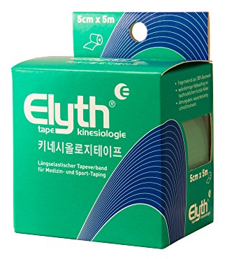 ELYTH S Tape Kinesiologie 5cm x 5m in verschiedenen Farben - Sport-Taping nach der kinesiologischen Methode von Kenzo Kase (Grün)