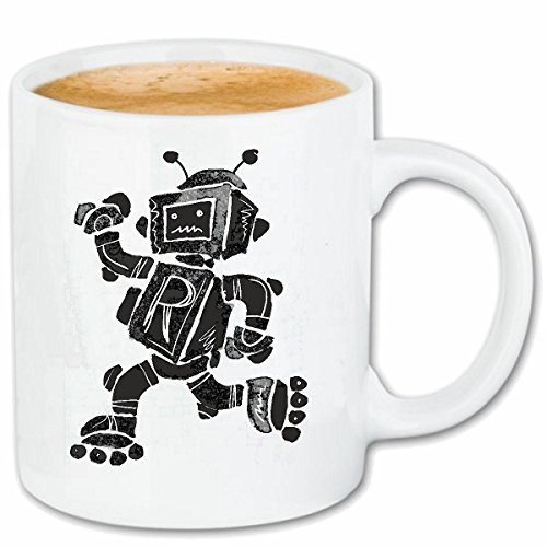 Reifen-Markt Tasse à café Richard Le Robot on INLINER Robots biomécanique Céramique 330 ML en Blanc
