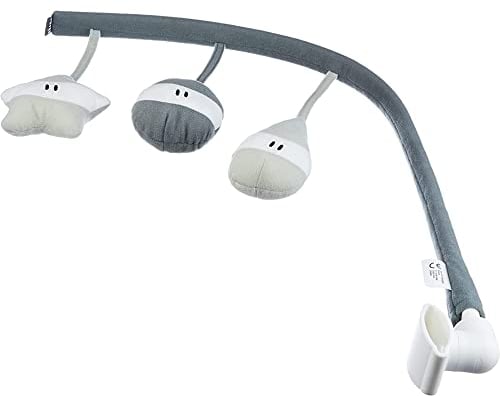 BÉABA, Spielbogen mit Babywippe Up & Down III, 3 Spielzeuge mit unterschiedlichen Funktionen, Vollständig drehbar, Entwicklungsförderung, Ergonomisch, Einfach, Praktisch, Grau