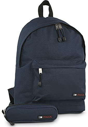 ITACA - Mochila Unisex Grande para Escuela, Instituto y Universidad - Ligera, Resistente, Multiusos, Ideal para Chicos y Chicas, Viaje y Deporte, Marino