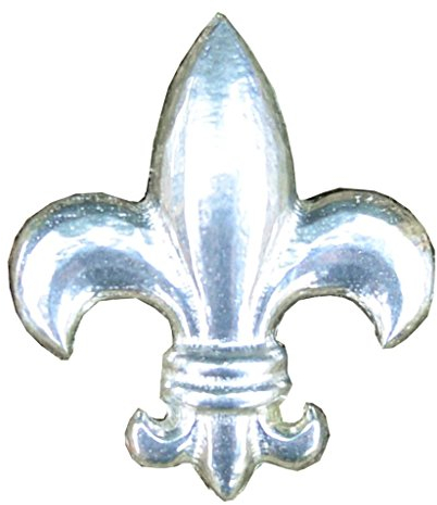 Broche Fleur de Lys, Fait Main en Etain - Fabrication Française