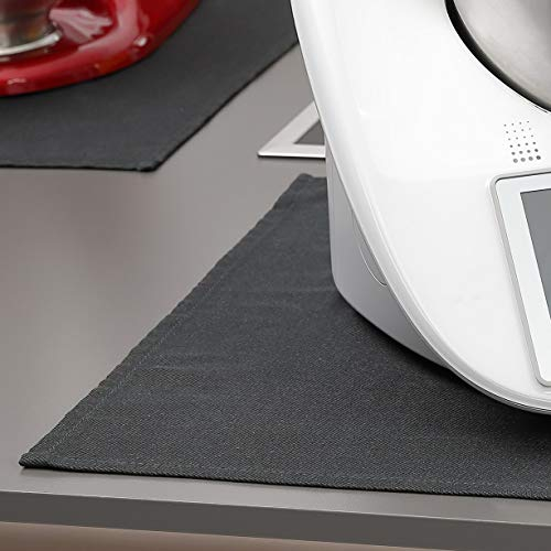 FireMat Black Edition 46x46cm, Feuerfeste Unterlage für Elektrogeräte wie Kaffeemaschinen, Mikrowelle, Wasskocher, Airfryer, Kochen auf Induktionsherd möglich.