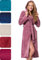Morgenstern Peignoir Femme Long Capuche Lux Rose I Large