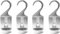Cooks Standard Topflappen aus massivem Guss, Drehhaken, 4 Stück, silber