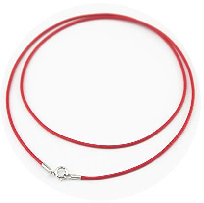 Glory Qin Black Silk Braided Rope Chain 925 Silver Plated Clasp Leather Cord Chain Necklace Rope, 18 inches, Nylon, No Gemstone