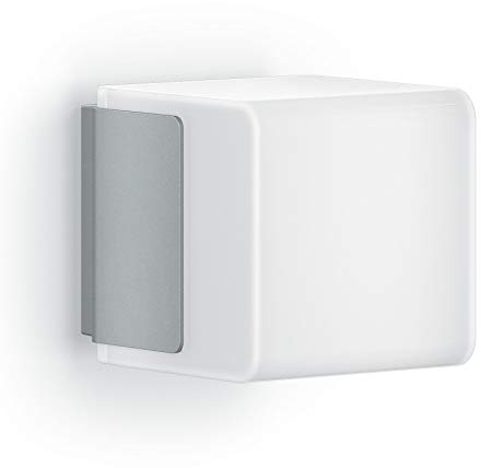 Steinel LED Außenleuchte L 835 SC Connect, smarte Außenwandleuchte, Bewegungsmelder, dimmbar, vernetzbar per App, Zeitplan, 3000 K, 9.1 W, Silber