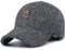 VoilaLove Cappello da baseball da baseball con visiera a becco di lana calda invernale in lana da uomo, con scaldamani a pieghe (Grigio)