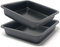 MGE - Molde de Horno Cuadrado - Bandeja para Hornear - Bandeja Cuadrada para Brownies, Sándwiches, Molde para Tartas - Acero al Carbono - Antiadherente - 22 x 23,5 cm - Set de 2