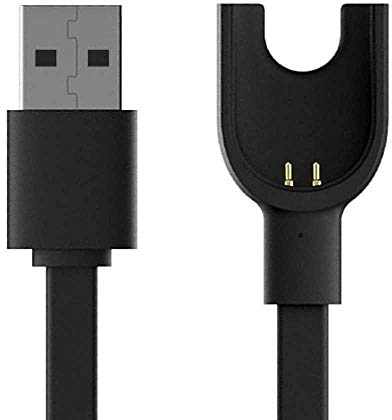 OcioDual Câble USB Chargeur et Station de Chargement Remplacement Transfert Donnees Noir pour Montre Xiaomi Mi Band 3