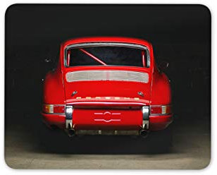 Destination Vinyl Mats Voiture Rouge Vintage Tapis de Souris Pad - Porsche 911 Racing Men # 12564 Computer Gift