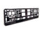 2 x Super Black Glossy Universal Number Plate Surrounds Holders Frames M