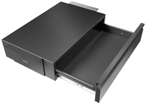VIVO 18 inch Under Desk Lockable Slide Out Drawer, Secure Home Office Storage Organizer, Black, DESK-AC03B