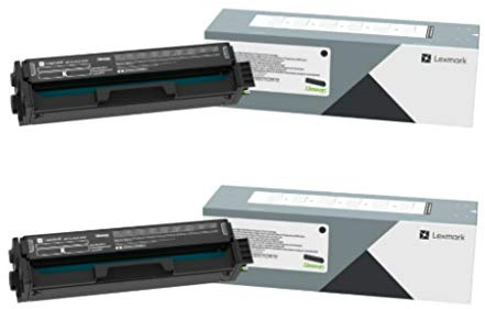 Lexmark C320010 Tonerkartusche für C3224, MC3224, BND02218, Schwarz, 2 Stück