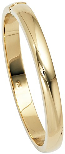 Jobo Damen-Armreif aus 925 Sterling Silber vergoldet oval 19 cm