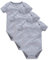 Kavkas Baby-Strampler, Kurzarm, für Neugeborene, weiche Baumwoll-Einteiler, Unterhemden, 3er Pack, 0–24 Monate, grau, 68