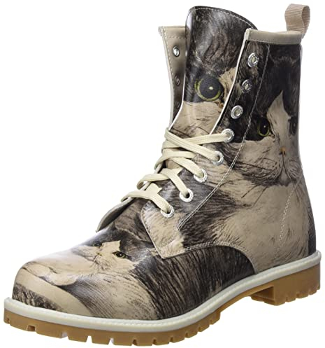 DOGO Vegane Damen Boots Stiefeletten - Curious Eyes 40