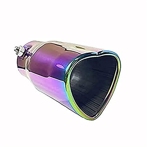 HZJA Auto Auspuffblende Universal 2,5-Zoll-Lufteinlass Herzförmiges Auto-Auspuffrohr Schalldämpferspitze Endrohr Edelstahl Verchromtes Auspuffrohr Endrohr Schalldämpferspitze. Auspuff Endrohre(Color)